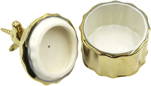 Vista 7 de Mossty - Joyero dorado con diseño de unicornio para baño, soporte para anillos de porcelana, organizador de aretes, estuche de almacenamiento