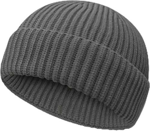 Vista 16 de NPQQUAN Gorros de pescador para hombres y mujeres, gorro de punto corto para invierno