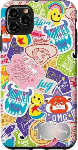 Vista 13 de Funda para iPhone 16 Disney 100 Pixar Happy Faces and Happy Stickers D100