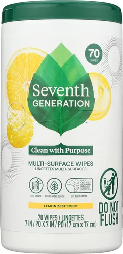 Vista 8 de Seventh Generation Toallitas de limpieza multisuperficie, aroma a menta de jardín, corta grasa y mugre, 35 toallitas