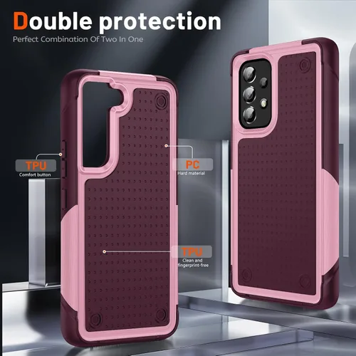 Vista 327 de Jeylly Compatible con Samsung Galaxy A22 5G Funda, Funda Samsung A22 5G con 2pcs protectores de pantalla de vidrio templado