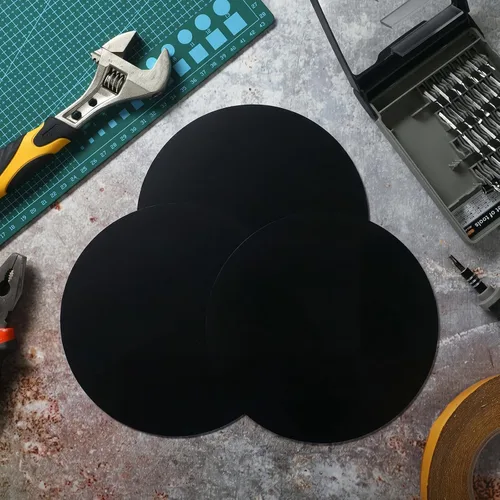 Vista 3 de Sosation 6 piezas de cubierta de techo para placa de pared, 48 unidades Negro