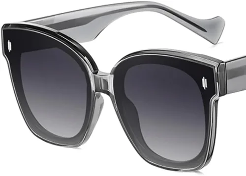 Vista 2 de Bonazzo - Gafas de sol de acetato de gran tamaño polarizadas con protección UV, modelo de moda, diseño de estilo moderno