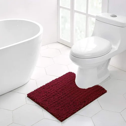 Vista 27 de Walensee Alfombra de baño antideslizante (32x20, azul oscuro) absorbente de agua, súper suave, felpilla peluda, lavable a máquina, se seca