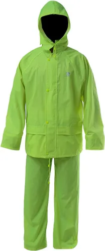 Vista 4 de Rizzon Chaqueta de traje de lluvia para hombres y mujeres, impermeable, ligero, equipo de lluvia para exteriores, granja, pesca, motocicleta