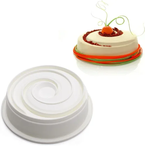 Vista 2 de Molde de silicona para tartas, moldes para hornear 3D, para mousse, pasteles, postres, pudín, helado