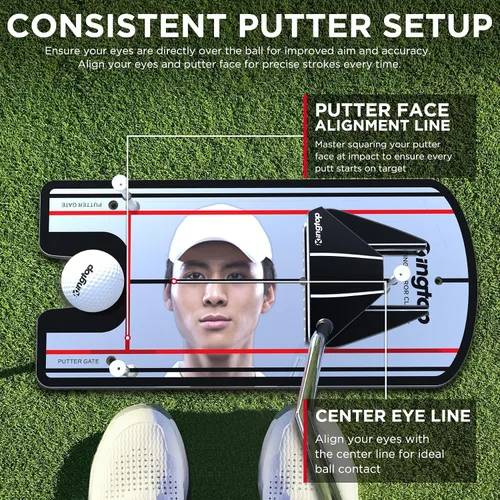 Vista 4 de KINGTOP Espejo de Putting de Golf - Ayudas de Entrenamiento de Alineación de Putting para Consistencia y Precisión - Ideal para Práctica