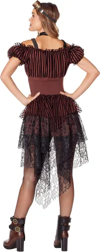 Vista 2 de Spirit Halloween Disfraz de reina de Steampunk para adultos, disfraz de época de tiempo, cosplay steampunk, disfraz de la era victoriana