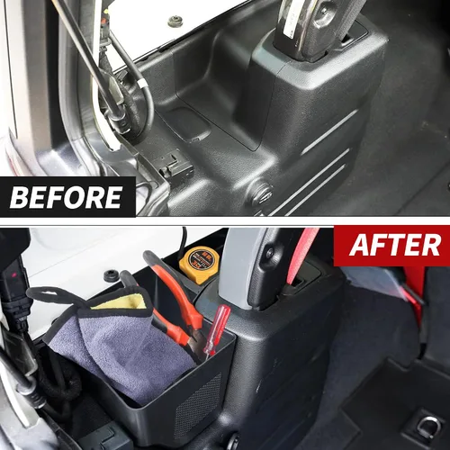 Vista 3 de Contenedor de almacenamiento de pozo para rueda trasera, compatible con Wrangler 2018-2023 JL JLU de 4 puertas (no compatible con 2 puertas)