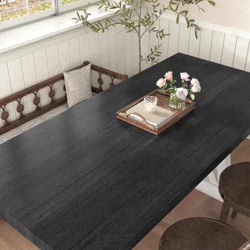 Vista 2 de Westick Papel tapiz, textura de madera oscura, negro, autoadhesivo, vinilo impermeable, para encimeras, armarios, cajones de mesa, 12 x 78 pulgadas