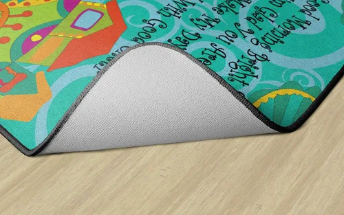 Vista 5 de Flagship Carpets Good Morning Bright Sunshine - Alfombra colorida de dibujos animados para aula infantil, alfombra de habitación de niños, sala