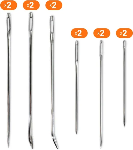 Vista 3 de ZP Crafts Kit de reparación de tapicería, incluye 12 agujas de coser a mano resistentes