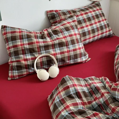Vista 255 de mixinni Juego de funda de edredón vintage a rayas, tamaño twin, juego de ropa de cama de 3 piezas, 100% algodón lavado, suave y transpirable, funda