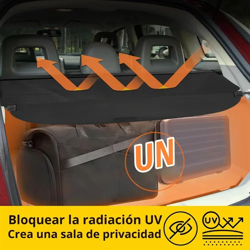 Vista 5 de AUXMART - Cubierta de carga retráctil para Honda CRV 2017 2018 2019 2020 2021 2022