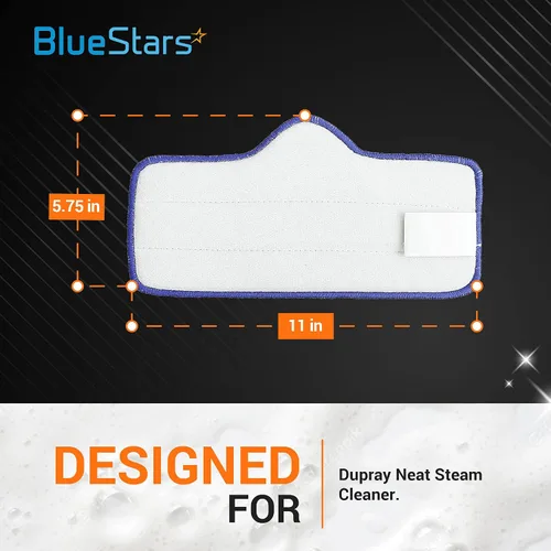 Vista 3 de BlueStars Paquete de 8 almohadillas de microfibra compatibles con limpiadores de vapor Dupray Neat – Duradero, reutilizable y lavable a máquina