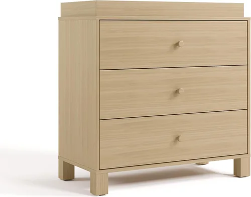 Vista 27 de Storkcraft California - Cómoda de 3 cajones con cambiador, color negro/madera flotante