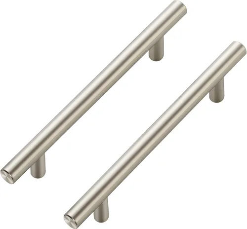 Vista 10 de Ravinte - Paquete de 1 unidad de tiradores de armario de cocina de 18.7 cm de acero inoxidable color negro mate, manijas para cajones y armarios