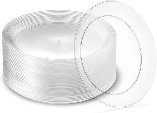Vista 9 de Pack de 40 tazones desechables de helado y postre de plástico duro transparente de 5 onzas, de peso pesado y clase premium