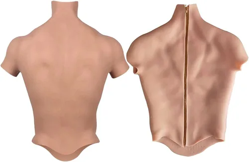 Vista 4 de U-CHARMMORE 6 generación sin aceite de silicona muscular traje masculino en el pecho