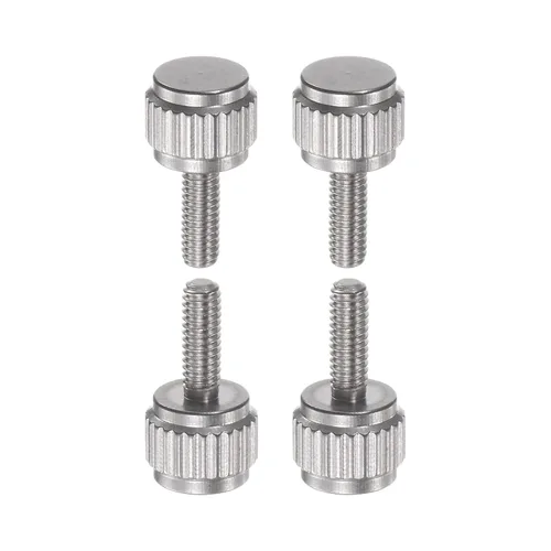 Vista 6 de HARFINGTON 4 pinzas Vernier tornillos de bloqueo M2x4mm cabeza plana redonda moleteada pulgar perilla pernos