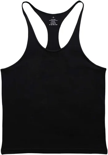 Vista 2 de JEEING GEAR Stringer - Camiseta sin mangas para hombre, culturismo, entrenamiento, gimnasio, espalda en Y, algodón