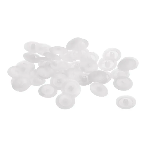 Vista 13 de HARFINGTON Tapas de rosca de plástico, 160 piezas, 11.5x3mm, cubierta de plástico para decoración de tornillos para tuerca de montaje de leva Beige
