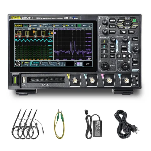 Vista 9 de RIGOL Osciloscopio digital DHO914S 125 MHz 4-Ch + 16 Digital 1.25 GSa/s 12-bit 50 Mpts UltraAcquire 1,000,000 wfms/s AFG + Bode Plot LAN/USB/HDMI