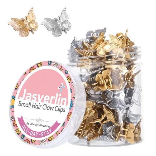 Vista 12 de JASVERLIN Pinzas para el cabello de mariposa coloridas, lindas pinzas pequeñas para niñas, Y2K 90s para niños y mujeres, mariposas, accesorios