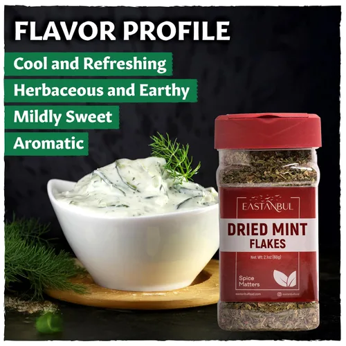 Vista 4 de Eastanbul - Menta seca para cocinar, natural, sin gluten, 2.1 onzas Hojas de menta, perfectas para hojas sueltas de té, condimento de hierbas