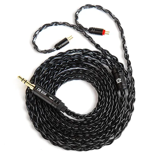 Vista 19 de KBEAR ST12 MAX - Cable IEM de 4.9 ft/4.92 pies, 8 hebras, 4N OFC, chapado en plata, cable de extensión de auriculares de 14 núcleos, cable de Gris