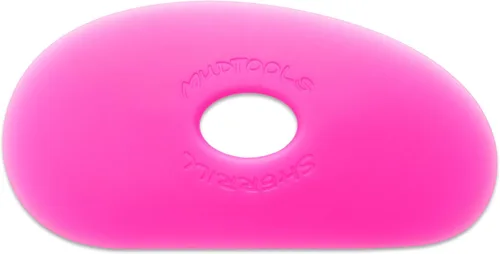 Vista 7 de Mudtools Costilla Polímera Azul Tamaño 1 Firme - Forma de Riñón - Cerámica, Cerámica, Arcilla - B1