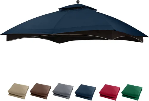Vista 7 de MASTERCANOPY - Toldo de repuesto de 10 x 12 pies para #GF-12S004B-1, beige Canopy top only, 100% polyester, UV & water-repellent, fits Lowe's