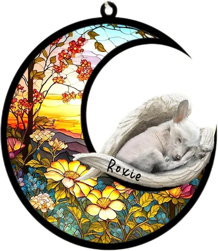 Vista 86 de Atrapasoles conmemorativo personalizado para perros, adorno navideño de Airedale Terrier, recuerdo por pérdida de mascota, regalos conmemorativos