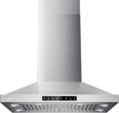 Vista 9 de Campana extractora para isla de 30 pulgadas, campana de cocina de 390 CFM con control táctil/gestual de doble cara, campana extractora de techo