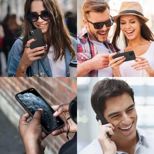 Vista 4 de DTTO Funda compatible con iPhone 11 Pro, serie Romance, funda de silicona cubierta completa [protección mejorada de cámara y pantalla] con cojín