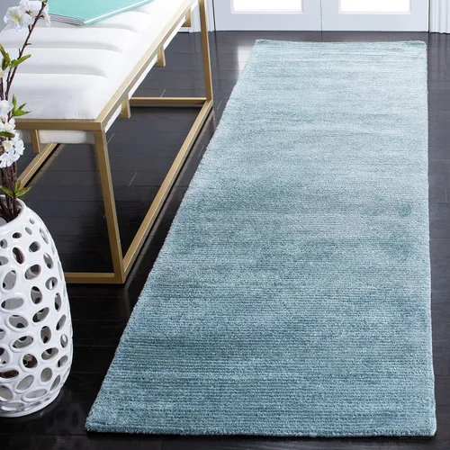 Vista 16 de SAFAVIEH Himalaya Collection - Alfombra de pasillo, 2 pies 3 pulgadas x 6 pies, beige, hecha a mano de lana y viscosa, ideal para zonas de alto