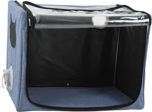 Vista 4 de Caja de nebulización para cachorros, inhalación de oxígeno para mascotas pequeñas, caja de atomización para gatos y perros, máquina de inhalación