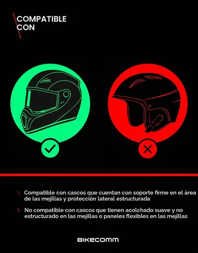 Vista 10 de BIKECOMM BK-S2 Intercomunicador de auriculares Bluetooth para motocicleta, altavoces inalámbricos de alcance de 3,937.0 ft, sistema de comunicación