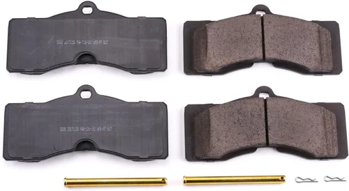 Vista 2 de PowerStop Pastillas de freno delanteras para Chevrolet Camaro 1969 Chevrolet Corvette 1963-82 - Pastillas de freno de cerámica Z17 con accesorios