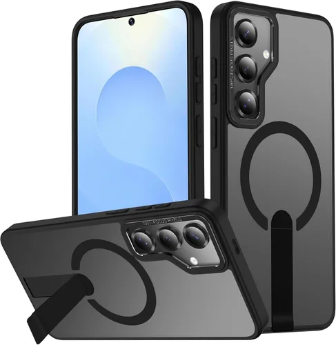 Vista 32 de Funda para Samsung Galaxy S24+ Plus [soporte integrado], compatible con carga inalámbrica MagSafe, [prueba de caídas de grado militar] Funda Azul