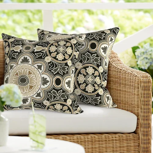 Vista 33 de DYTXIII Paquete de 2 almohadas lumbares impermeables para exteriores con rellenos, 12 x 20 pulgadas, almohada decorativa rectangular para patio