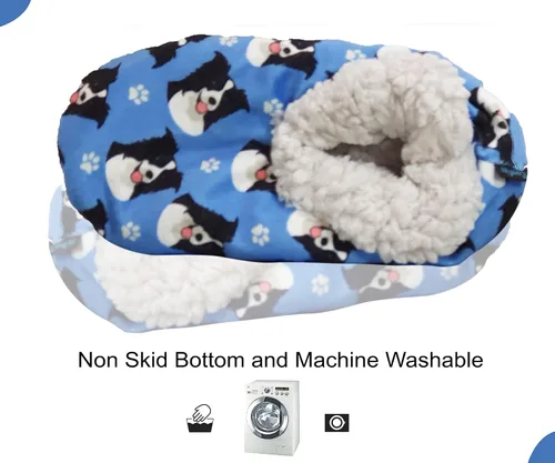 Vista 4 de Chihuahua - Pantuflas súper suaves para mujer talla única pantuflas acogedoras de casa parte inferior antideslizante perfectas para regalos