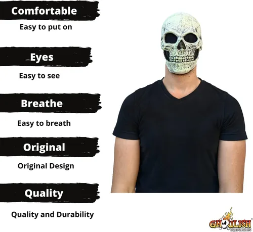 Vista 4 de Adult Glow in The Dark Skull Mask