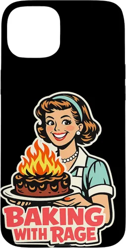 Vista 9 de Baking with Rage Retro 1950s Housewife Pop Art Humor Case for iPhone 17