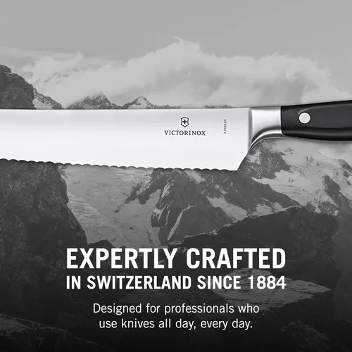 Vista 7 de Victorinox Grand Maitre - Cuchillo para pan y pastelería (10.25 pulgadas, hoja dentada forjada, mango negro)