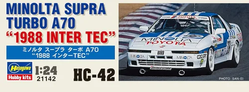 Vista 8 de Hasegawa 1/24 Minolta Supra Turbo A70 1988 InterTEC