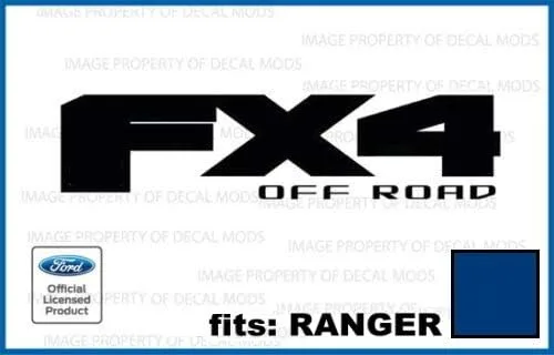 Vista 5 de FX4 Offroad - Calcomanías adhesivas naranjas para Ford Ranger troqueladas (2019-2020) - CO_Solid (juego de 2) con licencia