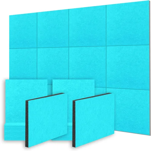 Vista 14 de AP1259 - Kit de 12 paneles de espuma autoadhesivos acústicos de alta calidad para estudio de grabación, cine en casa y oficina, tablero de espuma