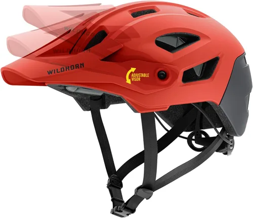 Vista 7 de Wildhorn Corvair - Casco de bicicleta de montaña para adultos, mujeres y jóvenes, casco ligero de ciclismo MTB con visera ajustable y ventilación
