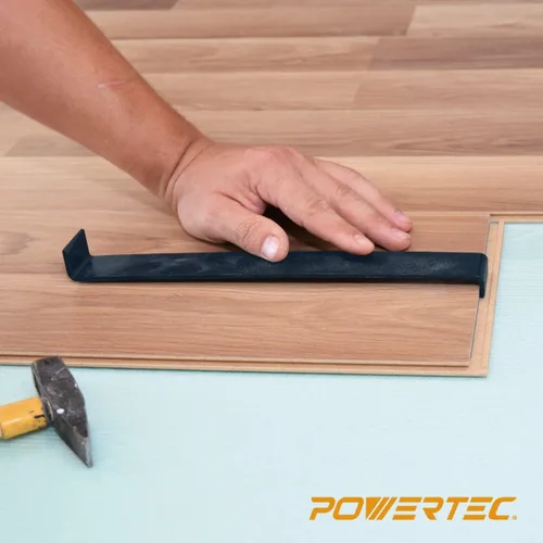Vista 5 de POWERTEC Kit de instalación de pisos de vinilo Barra de tracción profesional y bloque de roscado Herramientas para pisos de madera para pisos